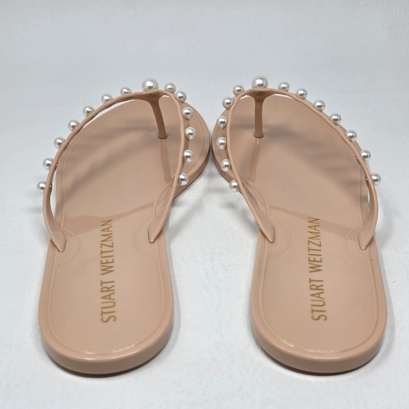 Stuart Weitzman Goldie Jelly  Pearl Embellished Sandals Women’s Size 11 New - Picture 5 of 9